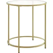 Leobert Ronde bijzettafel met glazen oppervlak