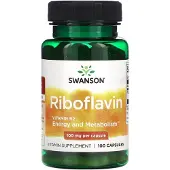 Swanson Health - Riboflavine Vitamine B2, 100 mg - 100 capsules