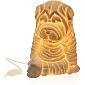 Versa Porseleinen Tafellamp Met Hond 17.1x19.6x15 Cm
