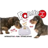 Flamingo Popup Toy - Honden Speelgoed - Wit - Snack Dispenser