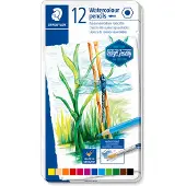 Staedtler aquarel kleurpotloden - metalen etui 12 st