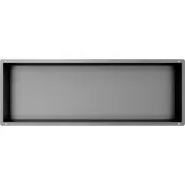 Guido Gusto Gun metal RVS Inbouwnis met tegelflens 30x90x10cm