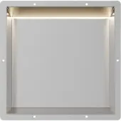 Guido Gusto RVS Inbouwnis 30x30x7cm met tegelflens en LED verlichting