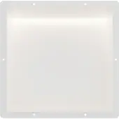 Guido Gusto Mat wit RVS Inbouwnis 30x30x10cm met tegelflens en RGB verlichting