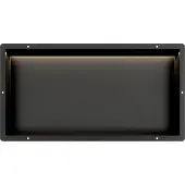 Guido Gusto Mat Zwart RVS Inbouwnis 30x60x7cm met tegelflens en LED verlichting