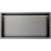 Guido Gusto Gun Metal RVS Inbouwnis 30x60x7cm met tegelflens LED verlichting