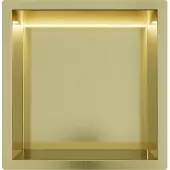 Guido Gusto Mat goud RVS Inbouwnis 30x30x10cm met RGB verlichting