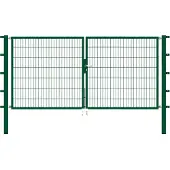 Alberts Deur met dubbel hek Flexo 300 cm breedte (150 cm + 150 cm), in verschillende hoogten