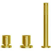 Xenz Duero - 3 gats badrandcombinatie thermostatisch goud geborsteld v1