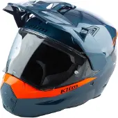 KLIM X1 Alpha Carbon Blauw Oranje Adventure Integraalhelm Maat S