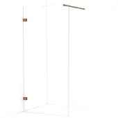 Maxaro Diamond Inloopdouche 90cm Koper Helder Glas Vaste Wand | Inloopdouche | Inloopdouche Kopen | Inloopdouche Op Maat