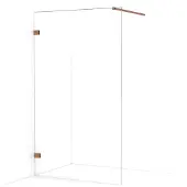Maxaro Diamond Inloopdouche 120cm Koper Helder Glas Vaste Wand | Inloopdouche | Inloopdouche glaswand | Inloopdouche maken | Inloopdouche ideeën
