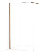 Maxaro Diamond Inloopdouche 110cm Koper Helder Glas Vaste Wand | Inloopdouche | Inloopdouche glaswand | Inloopdouche maken | Inloopdouche ideeën
