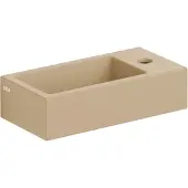 Clou Flush 3 fontein 36cm, met kraangat rechts, mat mosterd keram