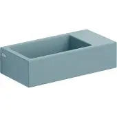Clou Flush 3 Fontein 36x18cm Keramiek - Zonder Kraangat - Rechts - Mat Blauw - 8717462013012 - Rechthoekig - Wastafels, Fonteinen, Vrijhangende