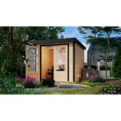 Karibu Gartenhaus Hybridhuis Metalen Jupiter 2, onbehandeld, afmetingen 209x213x208,5 cm