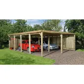 Weka Dubbele Carport 618 Gr.3 576x784cm