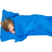 Lifeventure Katoenen Slaapzak Liner, mummy, blauw