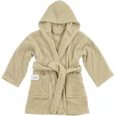 Meyco badstof badjas Basic Sand Bruin Jongens/Meisjes Katoen Capuchon Effen - maat 86/92