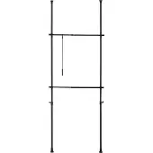 En.casa Telescopisch kledingrek Kemi verstelbaar zwart 105-278 cm