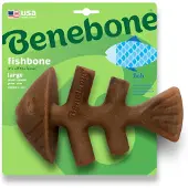 Benebone Fishbone nylon kauwspeelgoed hond (zalmsmaak) L