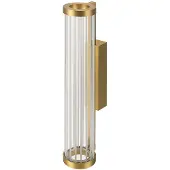 SLV LED-wandlamp Quimera, dimbaar, messing / goud, Woon-/ Eetkamer, Aluminium, LED wandlamp