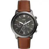 Fossil Analoog horloge bruin / basaltgrijs