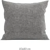 Zohome Lino Kussensloop - Antraciet - 80x80cm - Antraciet