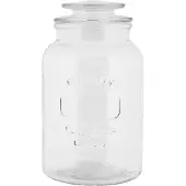 Clayre & Eef Voorraadpot Deksel Ø 12x21 cm Transparant Glas