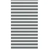 vidaXL Zebra rolgordijn 130x200 cm stofbreedte 125,9 cm donkergrijs