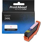 PrintAbout Inktcartridge 24XL (C13T24364012) Licht-magenta Hoge capaciteit geschikt voor Epson