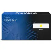 PrintAbout Toner C-EXV 34 Y Geel geschikt voor Canon