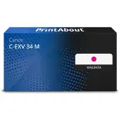 PrintAbout Toner C-EXV 34 M Magenta geschikt voor Canon