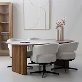 Giga Meubel Eettafel Juro Naturel Deens Ovaal 240cm