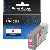 PrintAbout Inktcartridge PFI-102M Magenta geschikt voor Canon