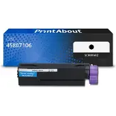PrintAbout Huismerk OKI 45807106 Toner Zwart