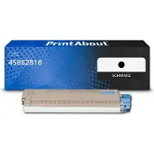 PrintAbout Toner 45862818 Zwart geschikt voor OKI