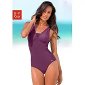 LASCANA Shaping-badpak 'Dagmar' aubergine