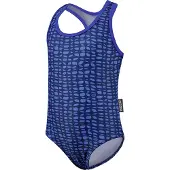 Beco badpak meisjes polyester/elastaan blauw/donkerblauw