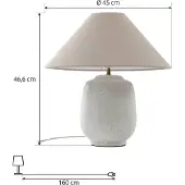 LUCANDE Tafellamp Thalorin, wit / opaal, Woon-/ Eetkamer, Keramiek, Scandinavisch, Tafellamp