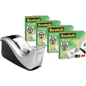 Scotch Plakbandhouderset Magic C60 Zilver, zwart 19 mm (B) x 33 m (L)