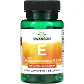 Swanson Health - Vitamine E, 400 IE - 60 zachte capsules