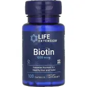 Life Extension , Biotine, 600 mcg, 100 Capsules