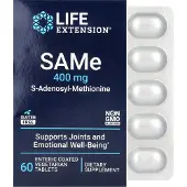 Life Extension , SAMe S-Adenosyl-Methionine, 400 mg, 60 Enterisch Gecoatste Vegetarische Tablets
