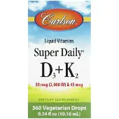 Carlson Labs - Super Dagelijks D3 + K2, 2000 IE - 10 ml