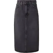 Levi's Rok 'High Rise Back Slit Skirt' black denim