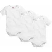 Schnizler romper korte mouw wit 3 stuks