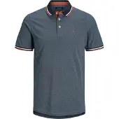 Jack & Jones Shirt 'JJEPaulos' nachtblauw / blauw gemêleerd / knalrood / wit