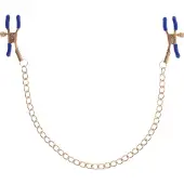 Sportsheets Cougar Tepelklemmen met Ketting - Goud