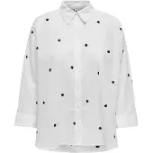ONLY Blouse 'ONLNEW LINA' zwart / wit